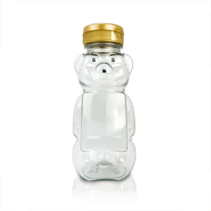 12 oz Plastic Honey Bear Bottle | Opaque & Easy-Squeeze (Yellow Flip-Top Included)