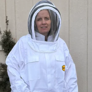 Hooded Beekeeping Jacket with Fencing Veil