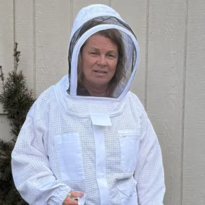 Vented Beekeeping Jacket with Fencing Veil