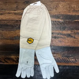 Heavy-Duty Cowhide Beekeeping Gloves with Canvas Sleeve